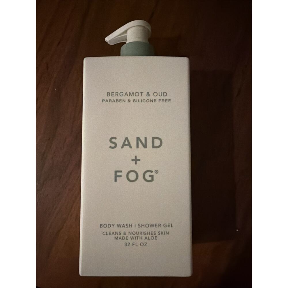 NEW Sand + Fog 32 fl oz BERGAMOT & OUD Body Wash Shower Gel with Pump